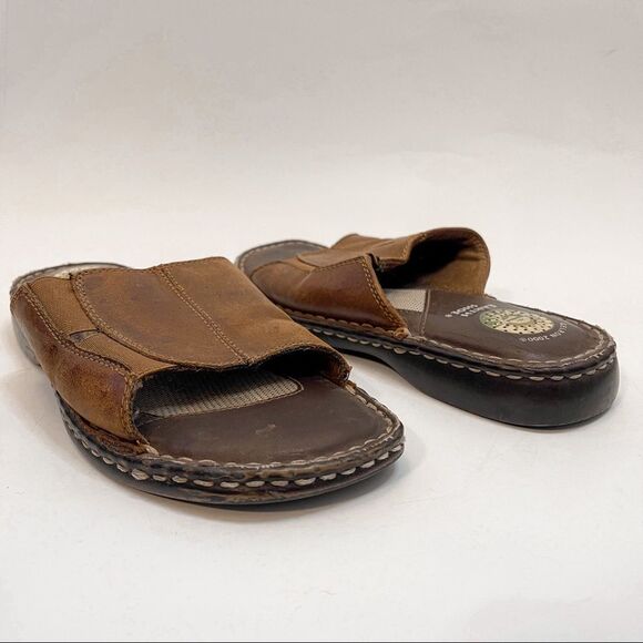 Vintage 90s Earth Shoe Slip On Sandals Size 6 - Picture 1 of 8